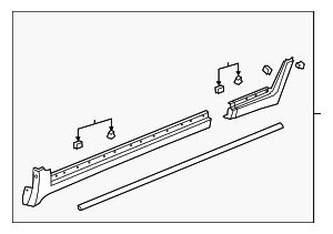 2020 2022 Buick Encore Anthracite Passenger Side Rocker Panel Molding