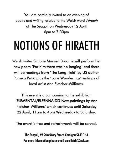 Notions of Hiraeth | Simone Mansell Broome