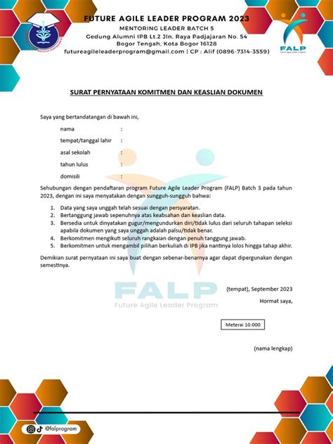 Surat Komitmen Pdf