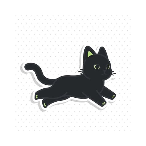 Black Cat Running Away