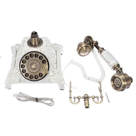 Vintage Antika Retro Telefon Eski Moda Döner Telefon Ofis Ev Ahize