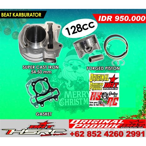 Jual Paket Blok Cylinder Brt Bore Up Beat Karbu Scoopy Karburator