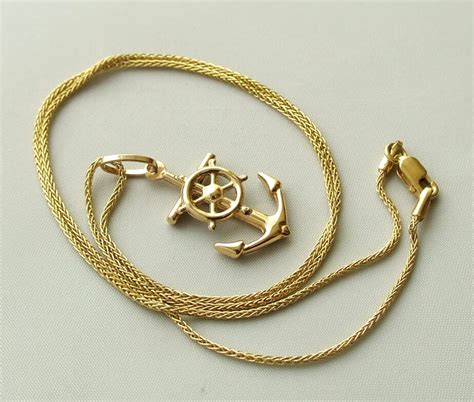 Gouden Collier En Anker Hanger Kopen Geel Gouden Collier Christian