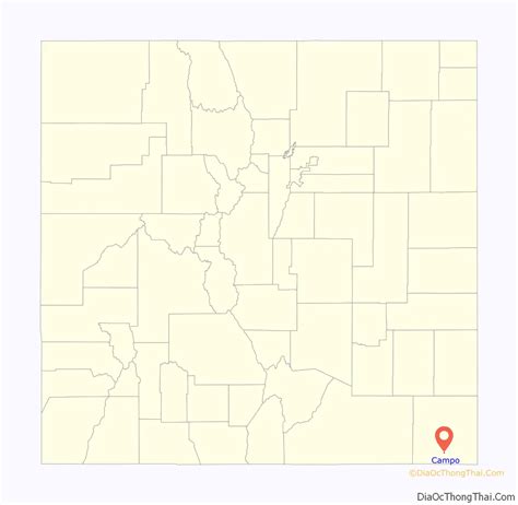 Map of Campo town, Colorado