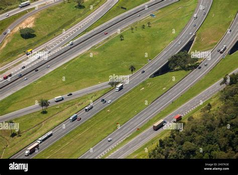 Aerial View Of Road And Highway Bridge Stock Photo Alamy