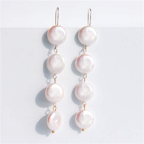 Amara Pearl Drop Earrings Handmade Jewelry Cara O Sello Brand