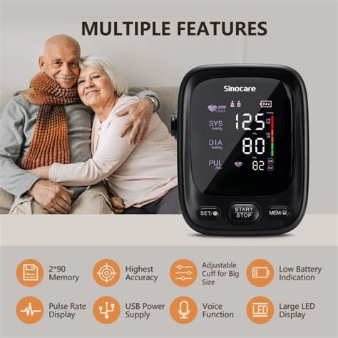 New Product Sinocare Blood Pressure Monitor Tensiometer Upper Arm