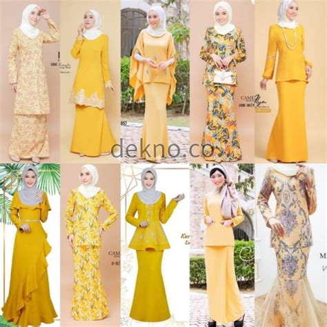 S Xl Yellow Mustard Kuning Tema Baju Kurung Modern Baju Bridesmaid