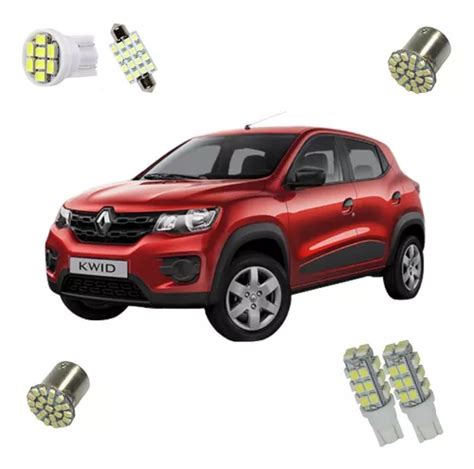 Kit Led Renault Kwid Farol Teto Placa Ré Leds Parcelamento sem juros