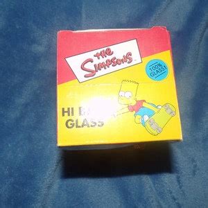 Vintage The Simpsons Homer Simpson Hi Ball Glass Trying Is The First