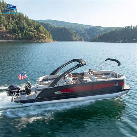 Luxury Floating Pontoon Boat 25FT Customizable - Pontoon Boat and Aluminum Pontoon Boat price