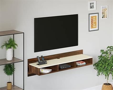 Bluewud Reynold Engineering Wood Wall Mount Tv Entertainment Unit Set