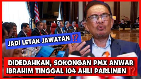 Didedahkan Sokongan Pmx Anwar Ibrahim Tinggal Ahli Parlimen