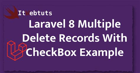 Laravel Multiple Delete Records With Checkbox Example