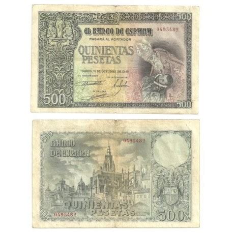 Billete De Pesetas Bc Sin Serie Leves Roturas En Los