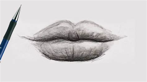 Comment Dessiner Une BOUCHE AU CRAYON Réaliste NOIR ET BLANC YouTube