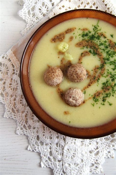 Cauliflower And Almond Soup With Dukkah