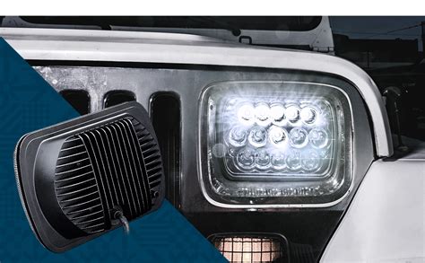 True Mods 7x6 5x7 Led Headlights H6054 H5054 [45w] [h4 Plug And Play] [low High Beam