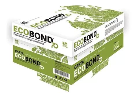 Papel Ecobond 70 Blanco Carta Caja Con 5 000 Hojas