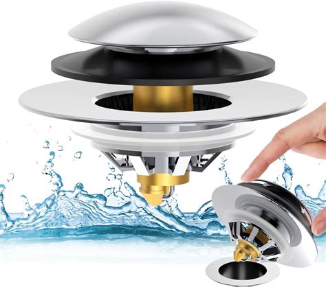 Anlige Universal Tub Stopper Bathtub Drain Pop Up Bathtub Drain Plug