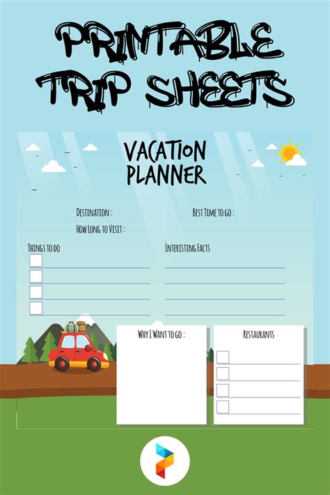 Trip Sheets Free Pdf Printables Printablee