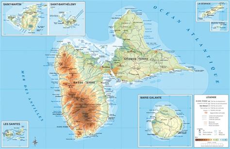 Cartes de la Guadeloupe ses îles et ses communes à télécharger