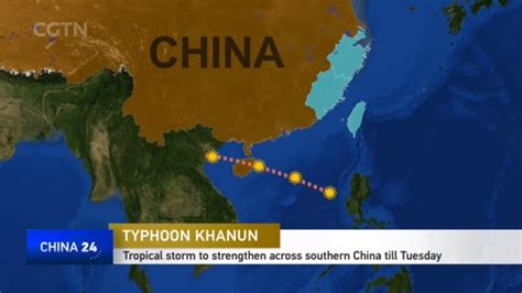 Typhoon Khanun Tropical Storm To Strengthen Across Southern China Till