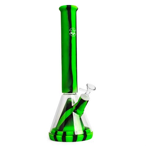 Lit Silicone 14 Beaker Bong Wglass Chamber Bc Smoke Shop