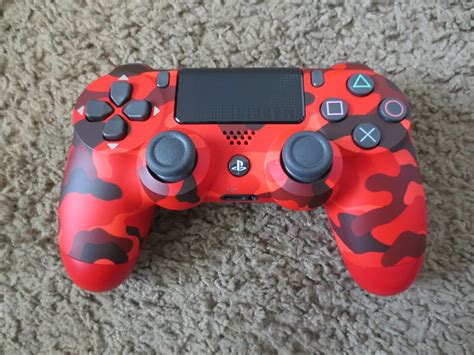 Dualshock Wireless Controller For Playstation Red Camouflage