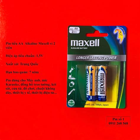 Pin Ti U Aa Maxell Alkaline Lr V Vi N Ch Nh H Ng Shopee Vi T Nam