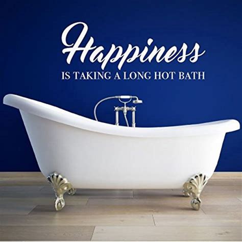 Happiness Is Taking A Long Hot Bath Vinyl Wall Decal For Etsy