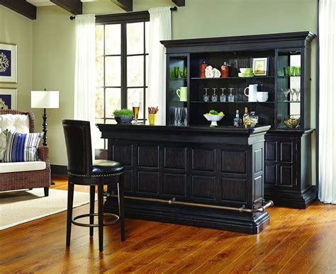 Bar WNL34U – Dark Wood Transitional Style Home Bar – WoodnLuxury Canada