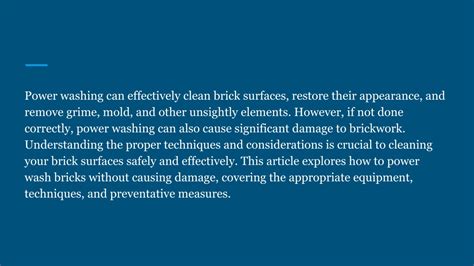 Ppt Can You Power Wash Brick Without Causing Damage Powerpoint