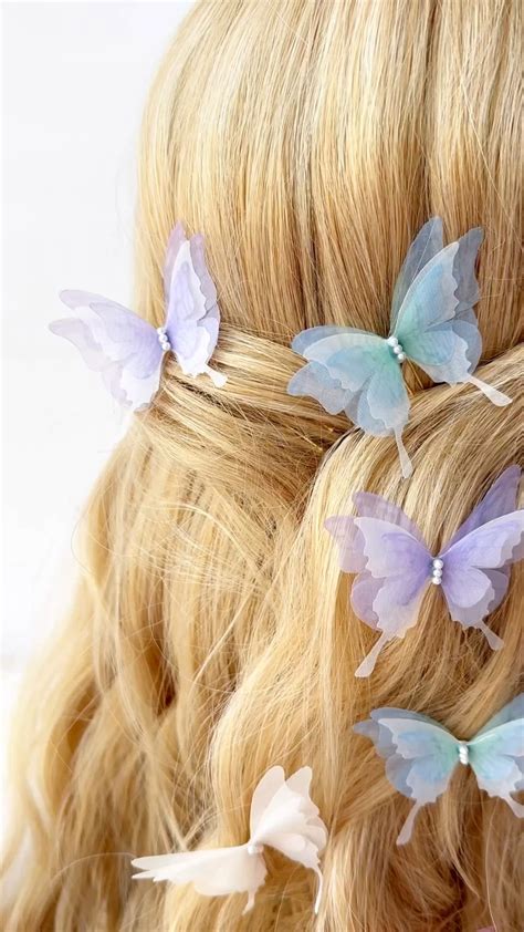 3d Silk Butterfly Hair Clips For Amazing Hairstyle Diy Hair