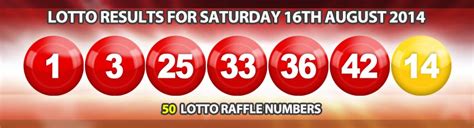 Lotto And Lotto Raffle Results Saturday 16th August 2014 Lottery