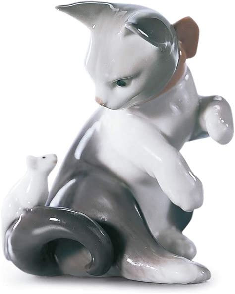 Lladr Figura Gatito Pasmado Figura Gato De Porcelana Amazon Es