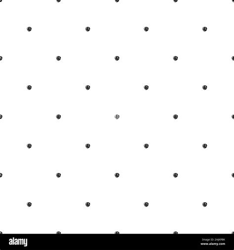 Vector Illustration Of Seamless Black Dot Pattern With Different Grunge