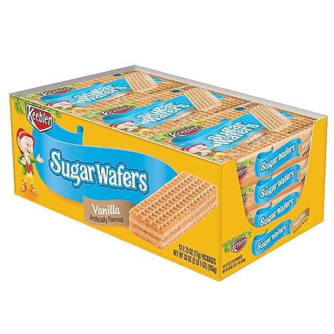 Keebler Vanilla Sugar Wafers Cookies 2 75 Oz 12 Count Pack