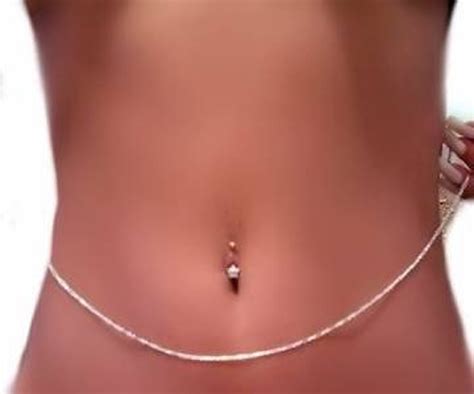 So Sexy Gorgeous Figaro Sterling Sep Or Gold Gep Belly Chain The Perfect Fit Etsy