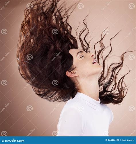 Beauty Salon And Woman With Hair Movement For Hair Care Shampoo