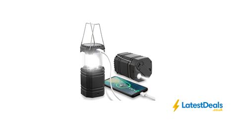 ROCAM LED Solar Camping Wind Up Lantern With 3000mAh Battery 9 99 At