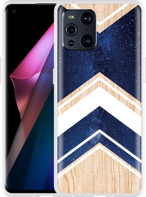 Oppo Find X3 Pro Hoesje Space Wood Designed By Cazy Bol