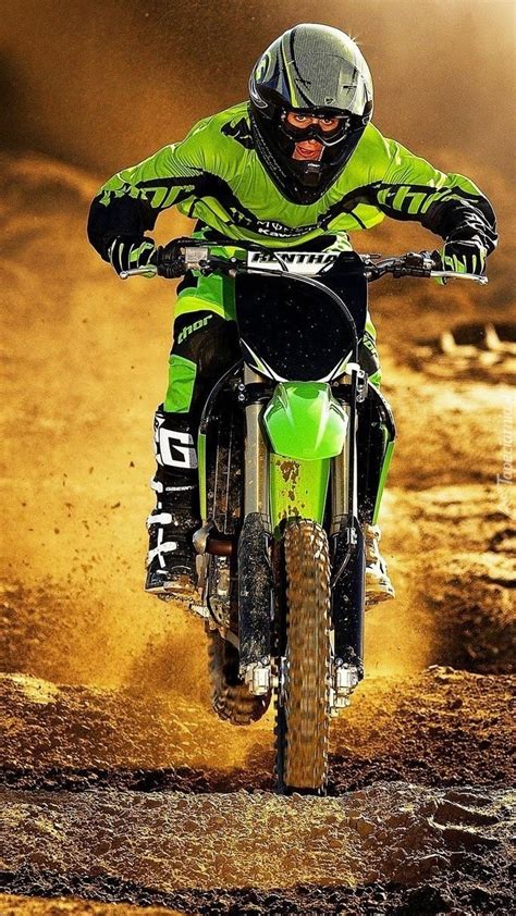 Kawasaki KX250F W Akcji Tapeta Na Telefon