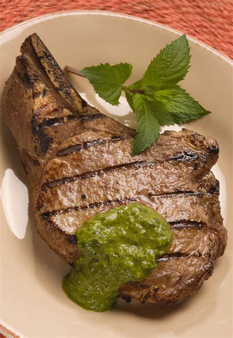 Grilled Veal Chops with Cilantro-Mint Chimichurri - Veal – Discover ...