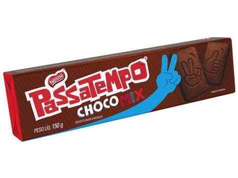 Biscoito Sem Recheio Chocolate Passatempo Choco Mix Nestl G