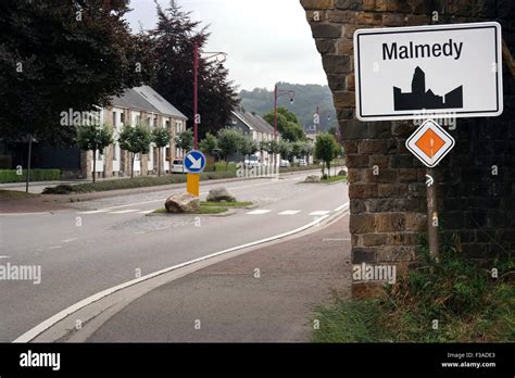 Place name sign of Malmedy, Belgium Stock Photo - Alamy