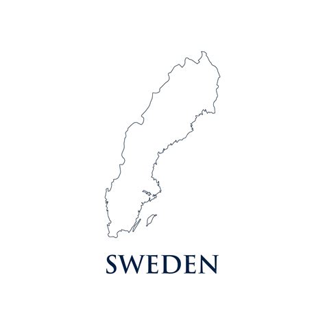 Premium Vector | Sweden map icon Europe outline logo design illustration