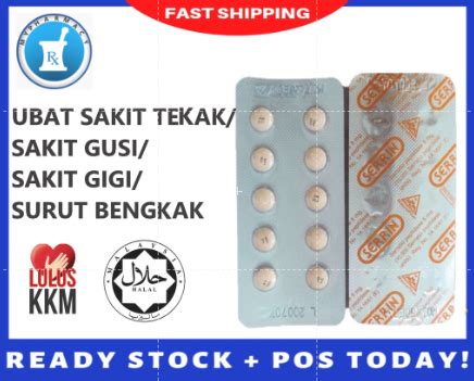 SERRIN SERRATIO PEPTIDASE 5MG 10 S UBAT SURUT BENGKAK UBAT SAKIT TEKAK