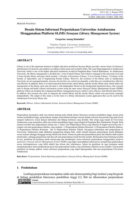 PDF Desain Sistem Informasi Perpustakaan Universitas Antakusuma