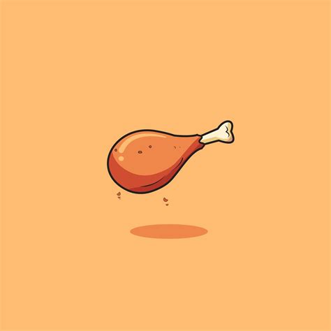 Vector Illustration Of Fried Chicken Leg Cartoon 42123892 Vector Art At